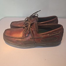 Sebago Docksiders Men's Leather Boat Shoes, Brown, Size 10 UK.