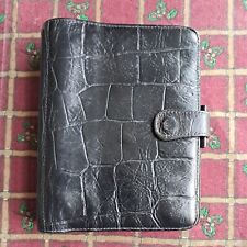 Mulberry Black Congo Leather Organiser, Filofax personal Size. Made In England.
