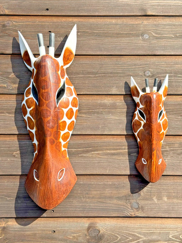 Giraffe mask wooden - giraffe,