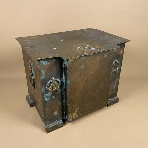 Antique metal gold brass coal - metal,