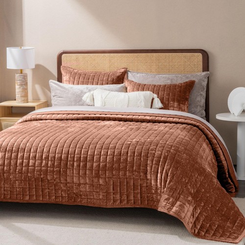 Luxury velvet quilt set - velvet, full