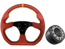 Red Black D1 350mm Steering