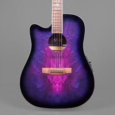 Lindo LEFT HANDED Purple Swallow V1 Electro Acoustic Guitar Dreamcatcher +Gigbag