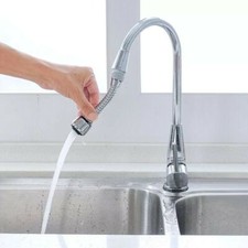360° Flexible Bendable Extender Faucet Kitchen Sink Tap Spray Head Attachment