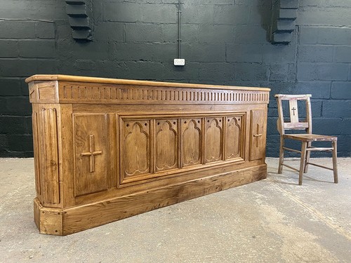 French oak alter counter late - oak, counter.
