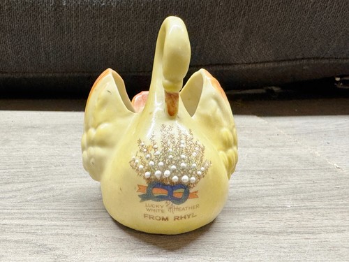 Vintage souvenir ceramic swan - vintage,
