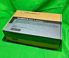 Vintage PCMCIA SCSI II Adapter with cable & Old Dos software Adaptec.