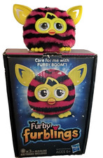 Furby Furblings Stripes Figure [Pink & Black] 2013 Hasbro New Batteries