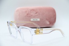 NEW MIU MIU VMU 04U 2AZ-1O1 CLEAR GOLD AUTHENTIC FRAMES EYEGLASSES 52-19