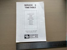 Edinburgh City Lothian Buses Scottish Bus Route 3 Timetable September 1976