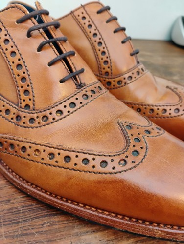 Barker tan leather oxford - barker,