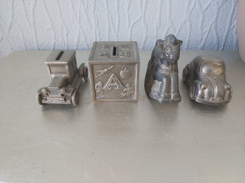 Old metal money boxes car - metal,