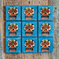 9 x  Ceramic Mexican Tiles