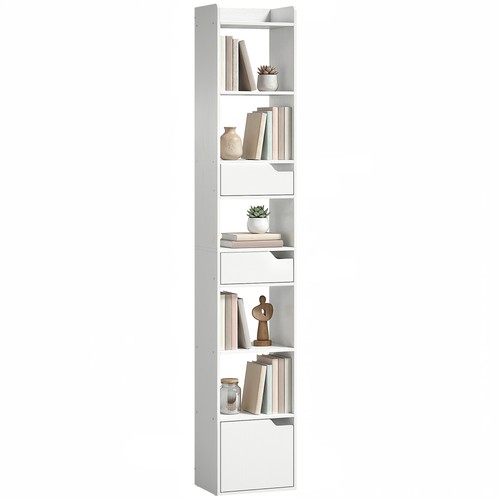 Homcom bookcase tall narrow - homcom,