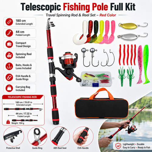 Fishing pole set full - fishing,