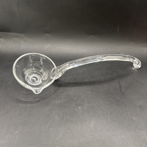 Vintage glass punch - glass, ladle