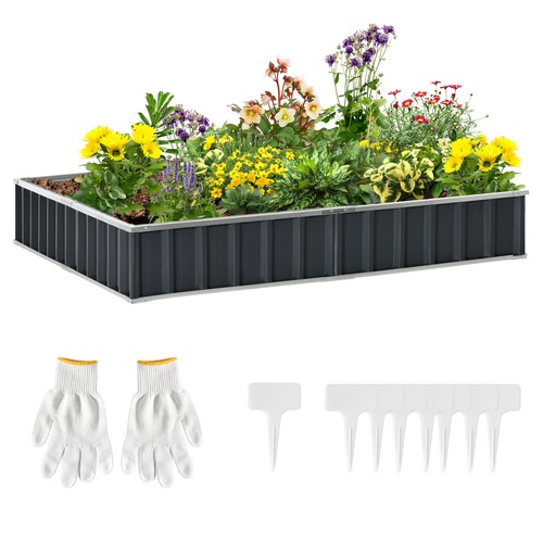 Outsunny metal raised - metal, garden