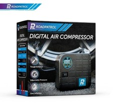 ROAD PATROL CAR TYRE INFLATOR AIR COMPRESSOR PUMP WITH DIGITAL PRESSURE GAUGE AA