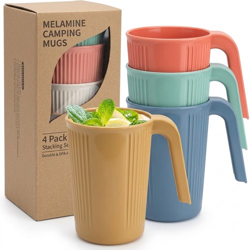 Plastic camping mugs with - mugs,