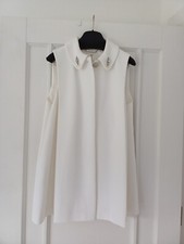 Ted BAKER Ladies White Sleeveless Embelleshed Coat