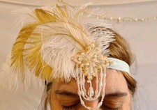 Feather & Bead Ladies Headband