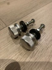 CLASSIC MINI ALLOY GRILL BUTTONS PAIR GRILLE QUICK RELEASE front cooper miglia