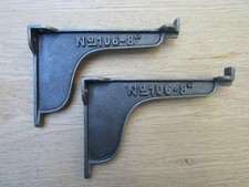 Rustic iron shelf brackets shelving vintage wall mounting PAIR 6"/9"