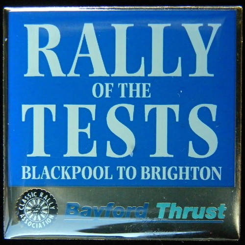 Rally the tests lapel badge - rally,