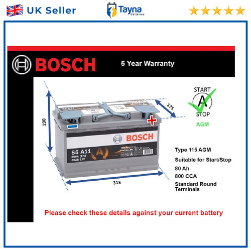 Agm car battery fits - car,