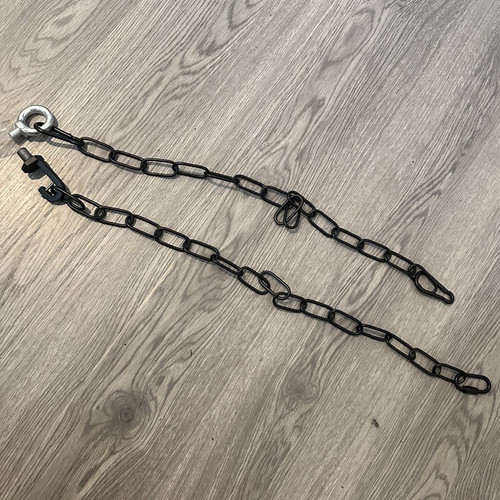 Black steel lifting chain with - black,