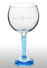 1 x Bombay Sapphire Balloon Glass  Blue Swirl Gin Glass 