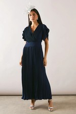 Wallis Navy Maxi Dress Womens