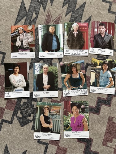Eastenders signed cast cards - signed,