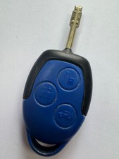 FORD TRANSIT 3 BUTTON REMOTE KEY FOB MK7 TIPPER VAN. BLUE. TESTED & WORKING !