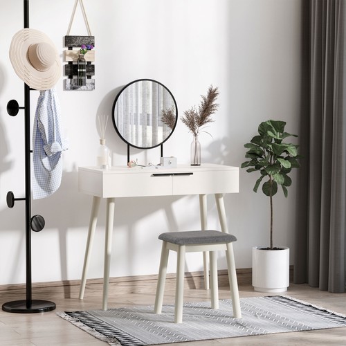Dressing table with mirror and - with,