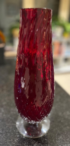 Cranberry glass flower - cranberry,