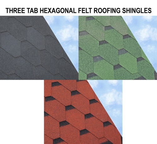 Hexagonal felt shingles - hexagonal,