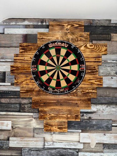 Reclaimed wood dartboard - reclaimed,