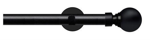 Black curtain pole - curtain,