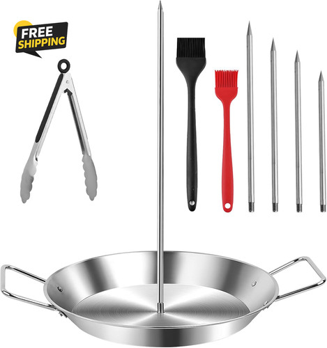Stainless steel shawarma pan - steel,