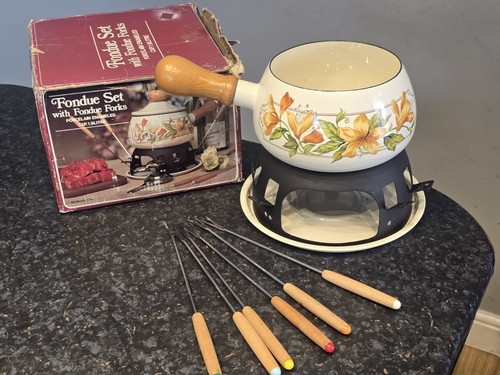 Fondue set vintage retro - -,