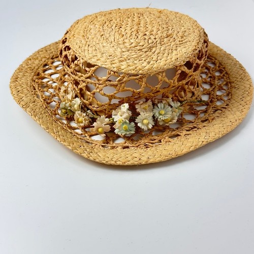 Straw boater hat inches - boater, 7''