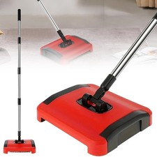 Manual Carpet Floor Sweeper Handheld Carpet Cleaner Adjustable Handle Quiet