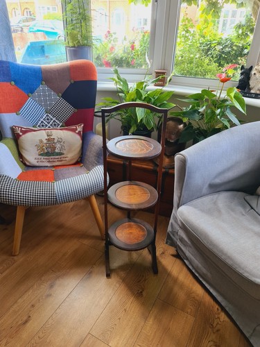 Vintage oak folding - vintage, stand