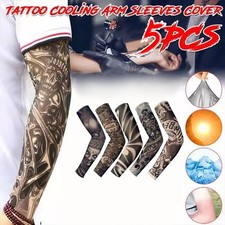 Cooling Arm Sleeves for Men & Women UV Sun Protection Sports Sleeve Tattoo Cover