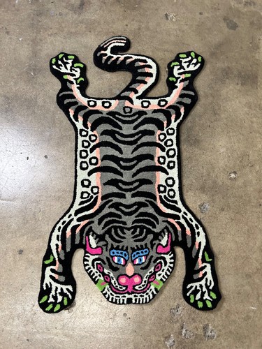 Tibetan tiger rug black - tiger,