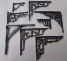 1 x Rustic Antique Cast Iron wall bracket Shelf Toilet Ornate Industrial Chic 