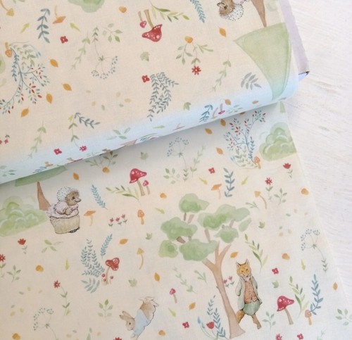 Peter rabbit cotton fabric - cotton,