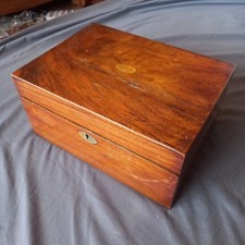 CHARMING ANTIQUE WOODEN WRITING BOX, FOR RESTORATION