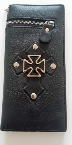 Quality bikers leather wallet - leather,